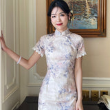 „Pearl Splendor“ Chinesisches Qipao Kleid