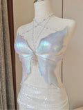 "Pearlescent Flutter" Handmade Resin Corset