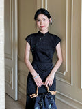 ”Black Tea“ Chinese Qipao Dress