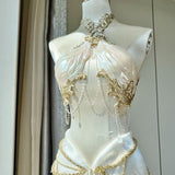 "Pearlescent Goddess" Handmade Resin Corset