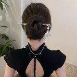 Chinese Style Butterfly Chain Tassel Hairpin