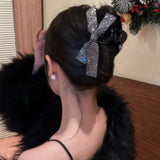 Crammed with Diamonds Ribbon Claw Clip