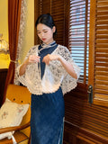 ”Azure Songbird“ Chinese Qipao Dress