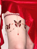 "Scarlet Enchantress" Handmade Butterfly Leg Chain