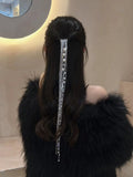 Pearl & Diamond Long Tassels Hairpin