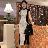 „Ink Bamboo“ Chinesisches Qipao Kleid