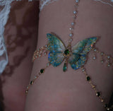 "Sylvan Reverie" Handmade Butterfly Leg Chain