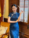 ”Azure Songbird“ Chinese Qipao Dress