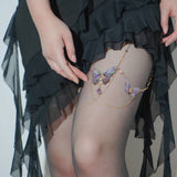 "Iridescent" Handmade Butterfly Leg Chain