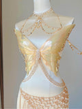 "Gilded Dancing Butterfly" Handmade Resin Corset