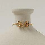 "Trinity Rings" Gold Emerald Necklace