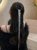 Pearl & Diamond Long Tassels Hairpin