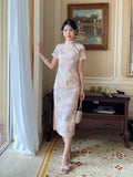 „Pearl Splendor“ Chinesisches Qipao Kleid