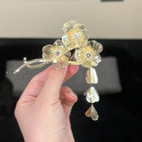 French Vintage Hollow Butterfly Tassel Hair Clip