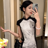 ”Ink Bamboo“ Chinese Qipao Dress