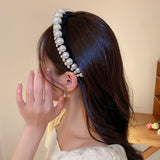 French Vintage Pearl Velvet Headband