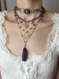 Collar de mariposa hecho a mano "Amethyst Spirit"