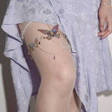 "Luminous Serenade" Handmade Butterfly Leg Chain