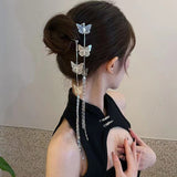 (Buy 1 Get 2) Vintage Silver Butterfly Tassel Hairpin