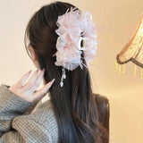 Haute Aesthetic Feather Tassel Claw Clip