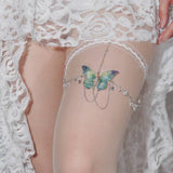 "Moonlight Rose" Handmade Butterfly Leg Chain