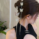 (Buy 1 Get 2) Vintage Silver Butterfly Tassel Hairpin