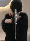 Pearl & Diamond Long Tassels Hairpin