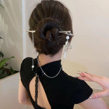 Chinese Style Butterfly Chain Tassel Hairpin