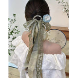 Bow Lace Ribbon Flower Combo Hairpin