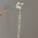 Pearl Butterfly Removable-Tassel Hairpin