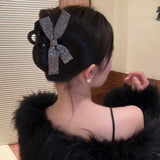 Crammed with Diamonds Ribbon Claw Clip