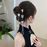 (Buy 1 Get 2) Vintage Silver Butterfly Tassel Hairpin