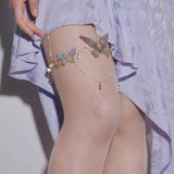 "Luminous Serenade" Handmade Butterfly Leg Chain