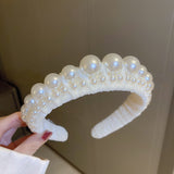 French Vintage Pearl Velvet Headband