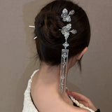 Pearl Butterfly Removable-Tassel Hairpin