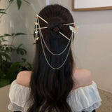 Vintage 3D Butterfly Tassel Double Hairpins