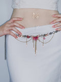 "Pink Siren" Handmade Butterfly Waist Chain / Necklace