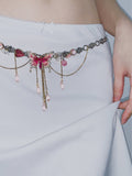 "Pink Siren" Handmade Butterfly Waist Chain / Necklace