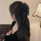 Haute Aesthetic Feather Tassel Claw Clip