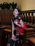 „Midnight Rose“ Chinesisches Qipao Kleid