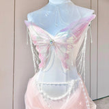 "Candy Floss" Handmade Resin Corset