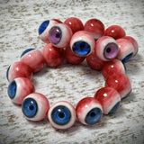 "Ethereal Veil" Resin Eyeball Beaded Bracelet