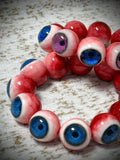 "Ethereal Veil" Resin Eyeball Beaded Bracelet