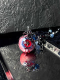 "Crimson Web Gaze" Resin Eyeball Necklace