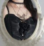 "Gemini - Black & White" Handmade Butterfly Leg Chain / Necklace