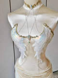 "Angel Wings" Handmade Resin Corset