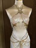 "Pearlescent Goddess" Handmade Resin Corset