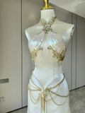 "Pearlescent Goddess" Handmade Resin Corset