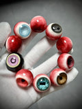 "Trance Visions" Resin Eyeball Beaded Bracelet