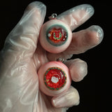 "Santa's Gaze" Resin Eyeball Pendant